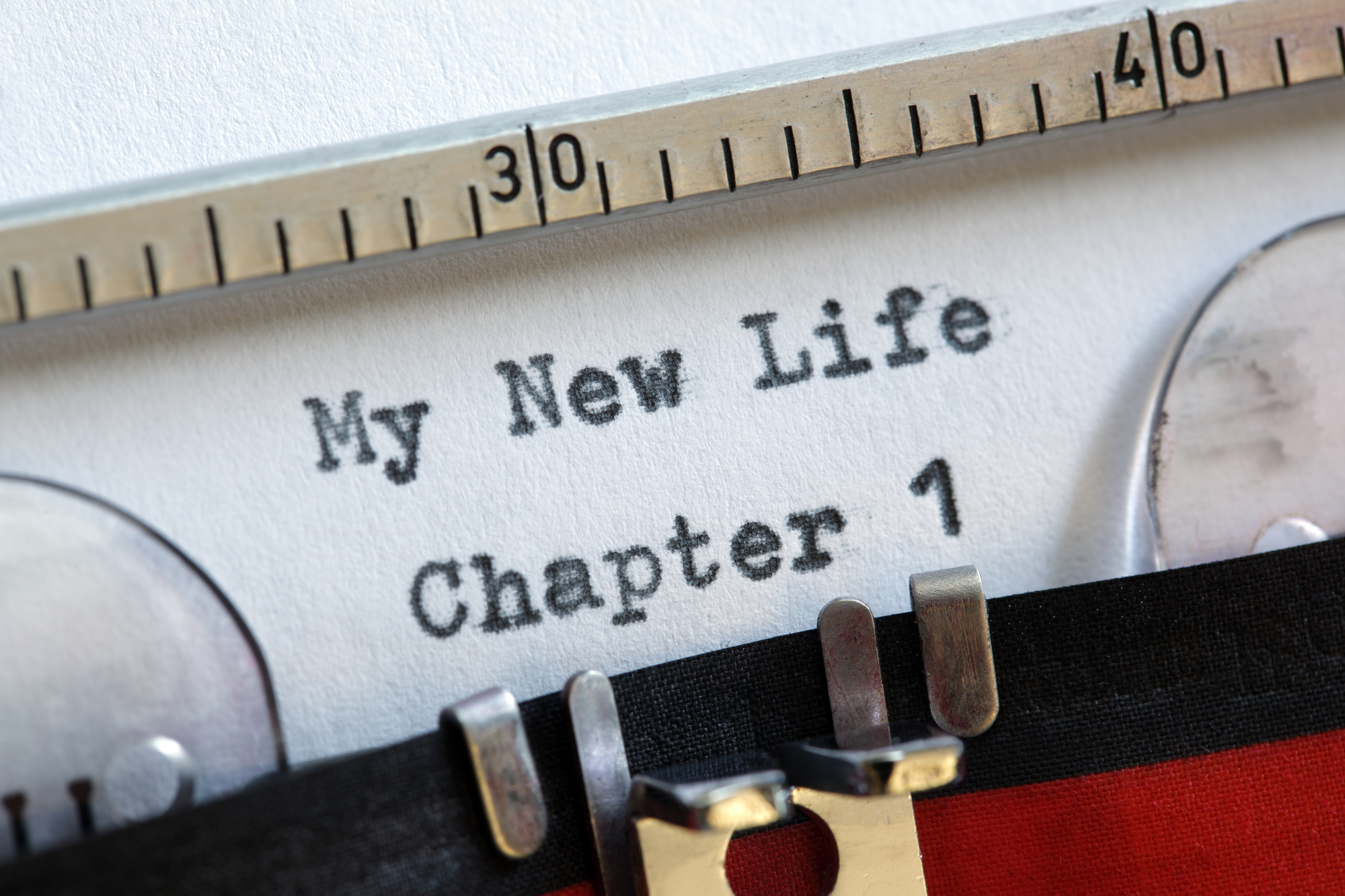 My new life chapter one concept for fresh start, new year resolution, dieting and healthy lifestyle