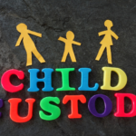 Child custody Colorful Words and Cut-out Dolls