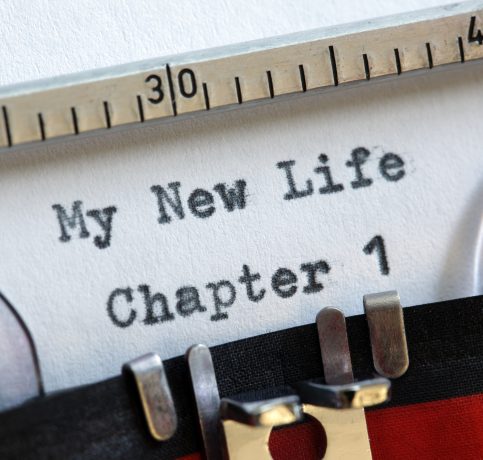 My new life chapter one concept for fresh start, new year resolution, dieting and healthy lifestyle